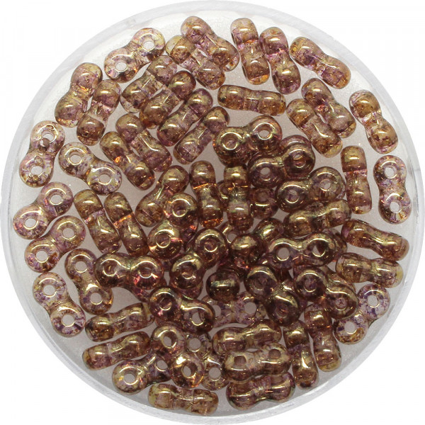 Infinity Beads, 3 x 6 mm, 5,5 g Dose, marmor braun