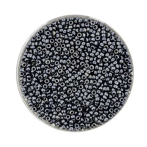 Miyuki-Beads,15/0 (1,5mm),10gr Dose,hematite