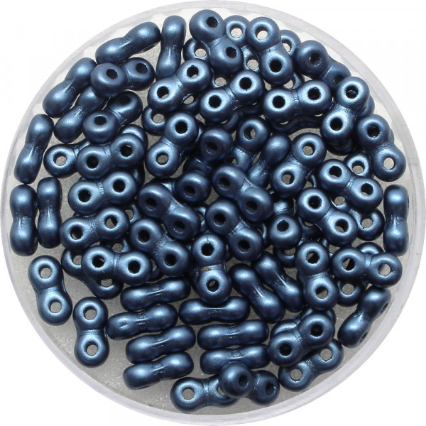 Infinity Beads, 3 x 6 mm, 5,5 g Dose, stahlblau