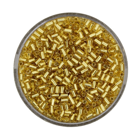 Glasstift, Silbereinzug, 2 mm, 17gr. Dose, goldfarben