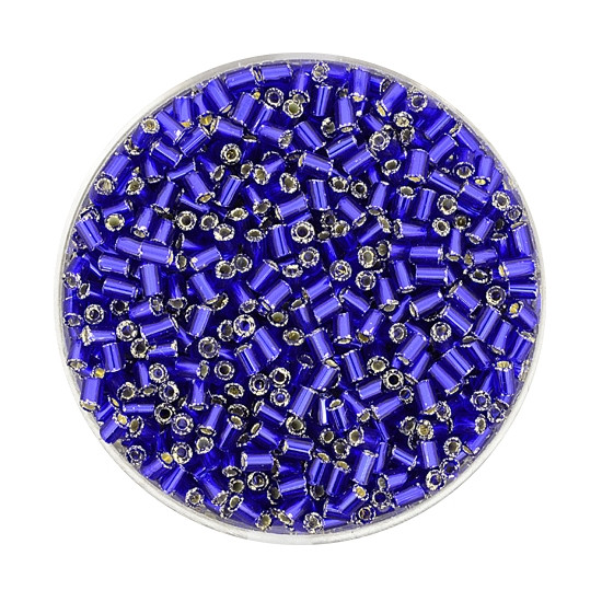 Glasstift, Silbereinzug, 2 mm, 17gr. Dose, dunkelblau