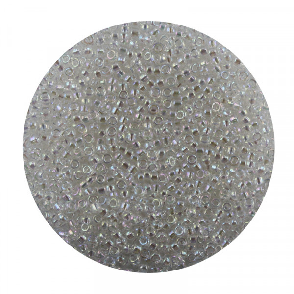 Miyuki-Beads, 15/0 (1,5mm), 10gr. Dose, crystal AB