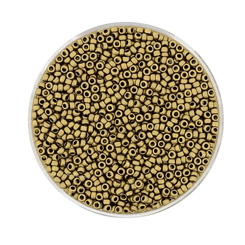 Miyuki-Beads,15/0 (1,5mm),6 gr Dose,bronze matt