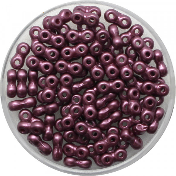 Infinity Beads, 3 x 6 mm, 5,5 g Dose, burgunder