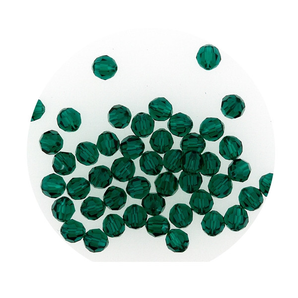 Swarovski Glasperlen, 6 mm, 5 Stück,emerald