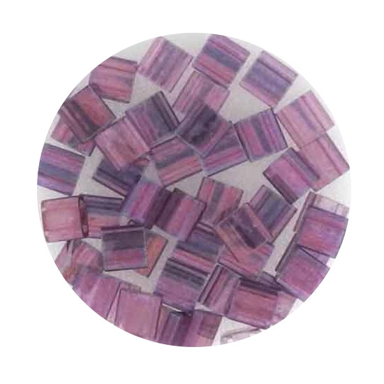 Tila-Beads, 2-loch Viereck, 4gr. Dose,lilac rainbow