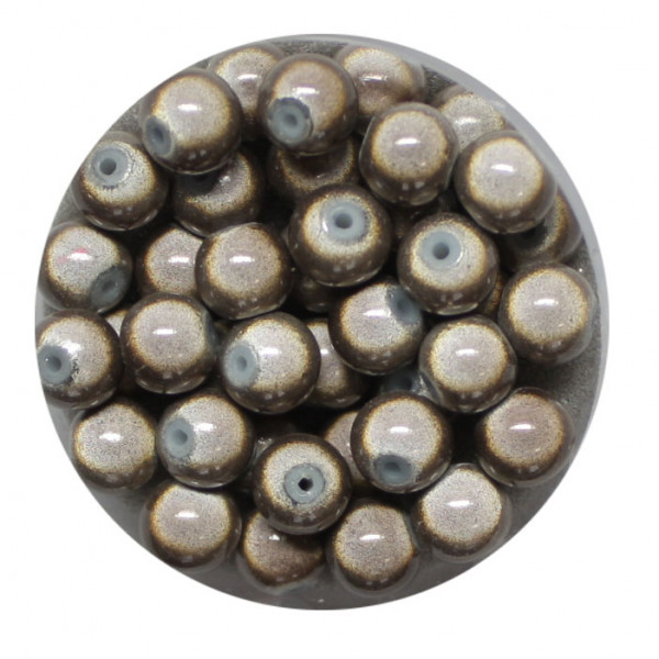 Miracle-Beads Glasperlen, 40 Stck., 6mm, hellbraun