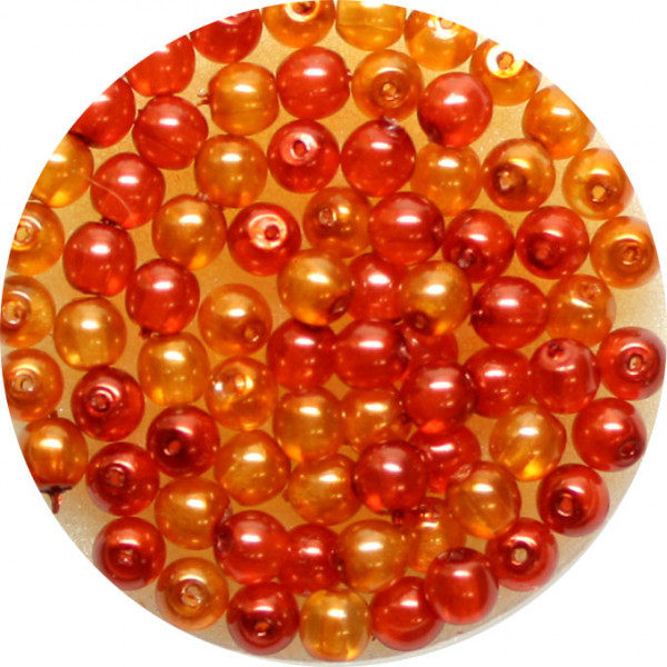 Crystal Pearl Renaissance, 4mm, 75 Stück, orange ton