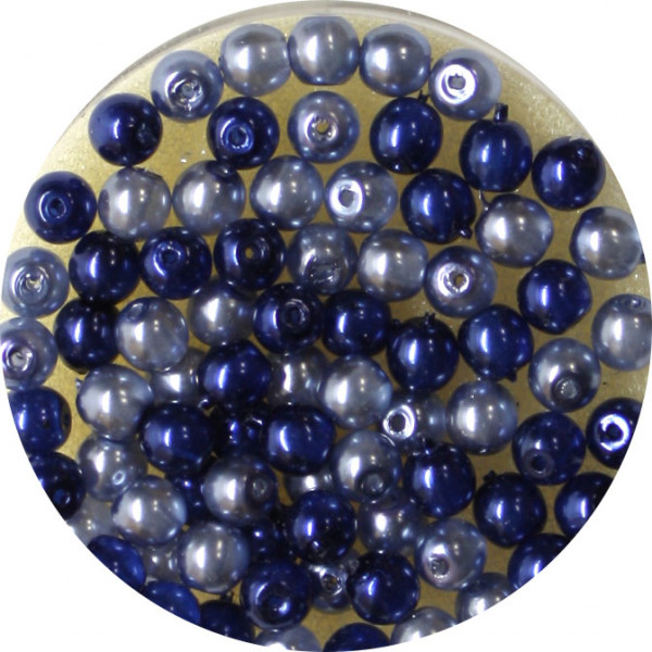 Crystal Pearl Renaissance, 4mm, 75 Stück, blau ton