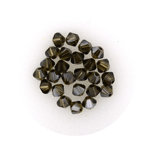Swarovski Satinfarben, 4mm,25 Stück, smoky quartz satin