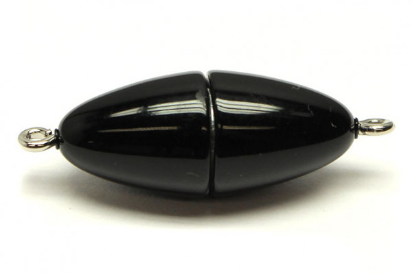 Power-Magnetverschluss, 25x11 mm, schwarz glänzend