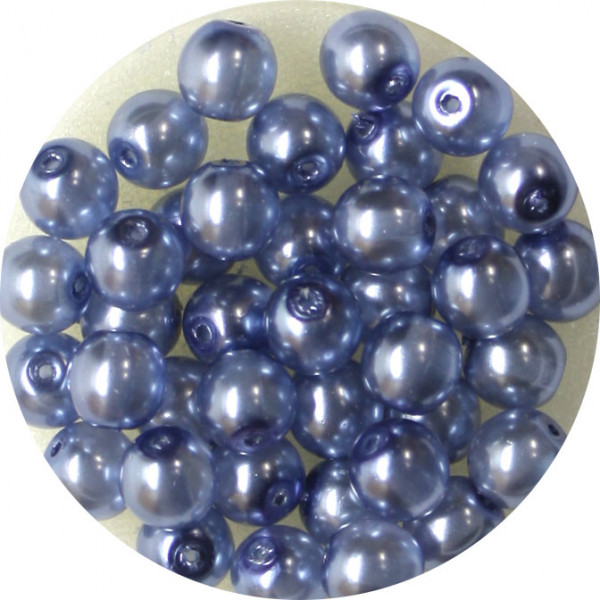 Crystal Pearl Renaissance, 6mm, 40 Stück, blau