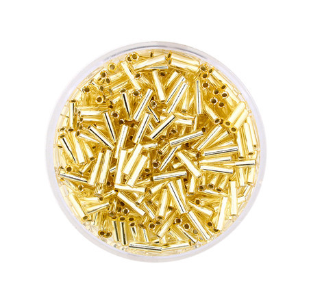 Miyuki-Stifte, 6mm, 10gr. Dose,silverlined gold