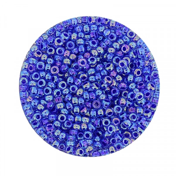 Miyuki Rocailles 2,2 mm - farbeinzug hellblau-dunkelblau