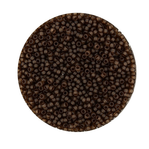 Miyuki-Beads,15/0 (1,5mm),10gr Dose,dark brown matt