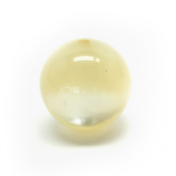 Polaris Rundperle, glänzend, 20 mm, beige