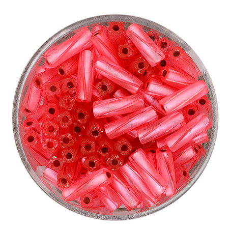 Glasstift, gestreift, 10 mm, 17gr. Dose, rosa matt