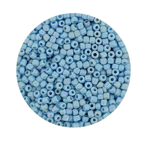 Rocailles aus China, 17gr. Dose, 2,6mm,hellblau light AB