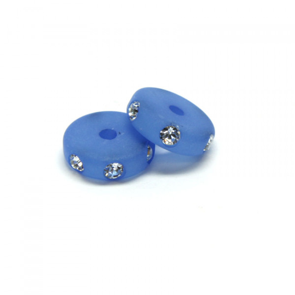 Polaris Strassrondell Perle, 10 mm, blau