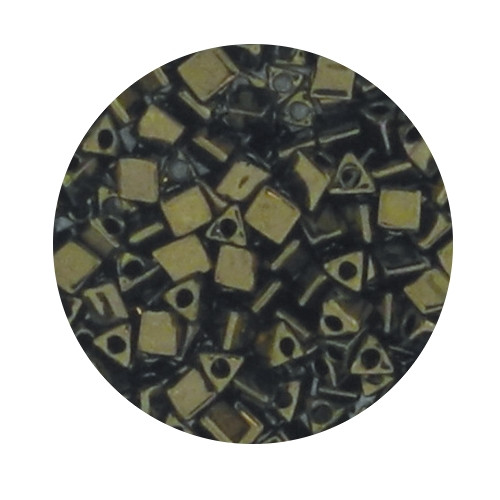 Sharp Triangle Beads, 2,5mm, 5gr. Dose,gold metallic