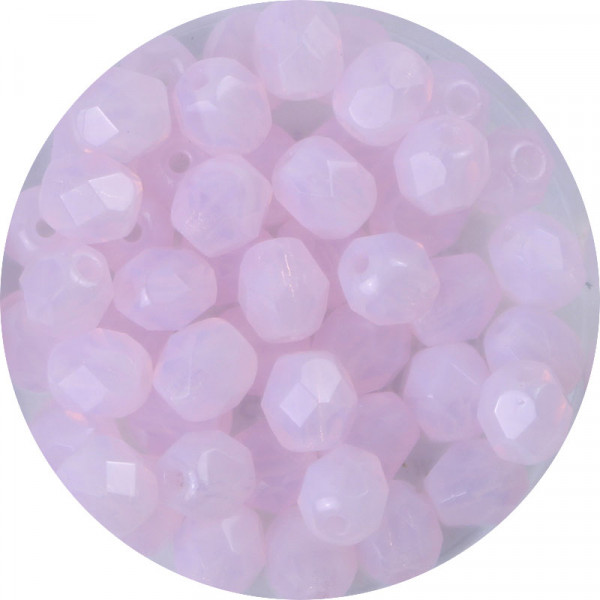 Glasschliffperlen, feuerpoliert, 6 mm, rosa alabaster