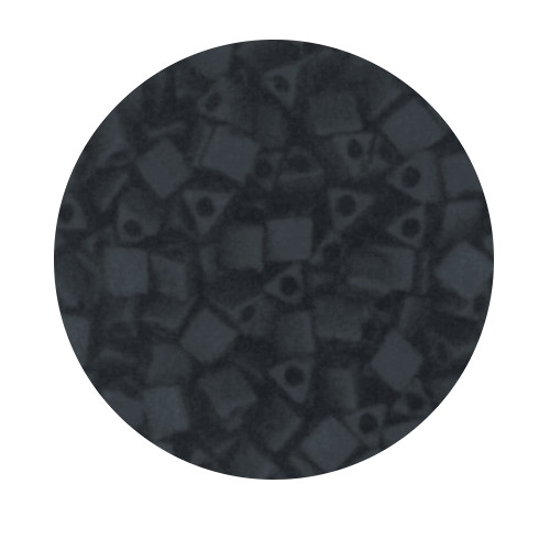 Sharp Triangle Beads, 2,5mm,14gr. Dose,black glazed matt
