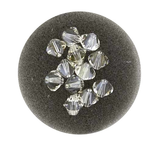 Swarovski Doppelkegel, 6 mm, 12 Stück,crystal silver shade