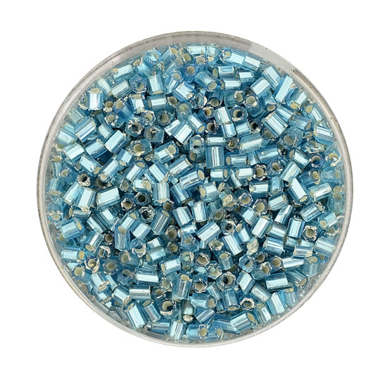 Glasstift, Silbereinzug, 2 mm, 17gr. Dose, hellblau