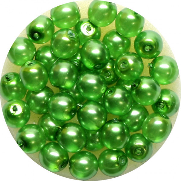 Crystal Pearl Renaissance, 6mm, 40 Stück, grün
