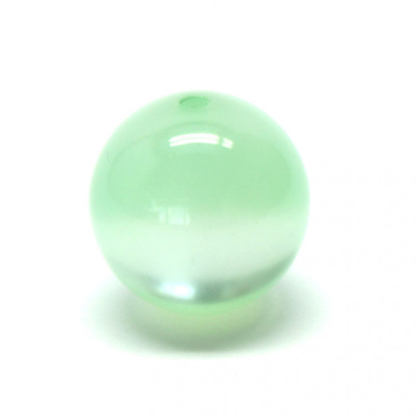 Polaris Rundperle, glänzend, 14 mm, chrysolite-grün