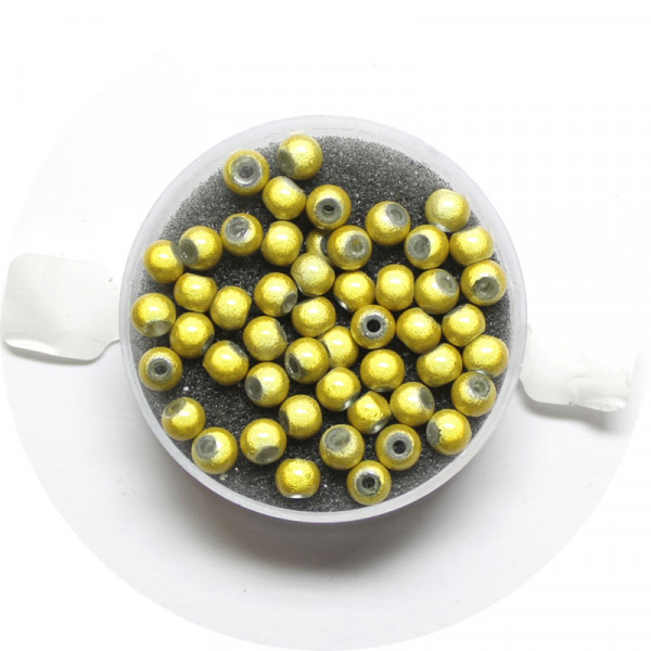 Miracle-Beads Glasperlen, 50 Stck., 4mm, gelb