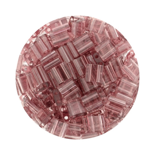 Tila-Beads, 2-loch Viereck, 6gr. Dose,transparent light amethyst