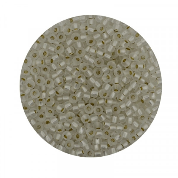 Miyuki Rocailles 2,2 mm - silverlined crystal matt
