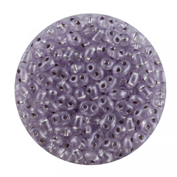 Twin Beads,2-loch Glasperlen,2,5 x 5 mm,12gr. Dose,light amethys