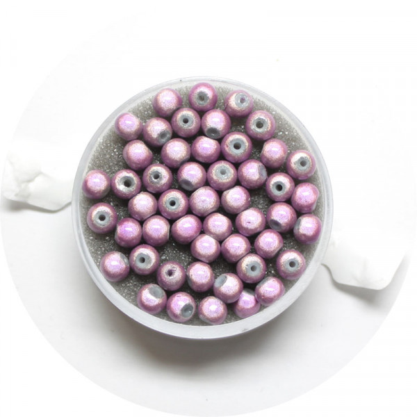 Miracle-Beads Glasperlen, 50 Stck., 4mm, helllila