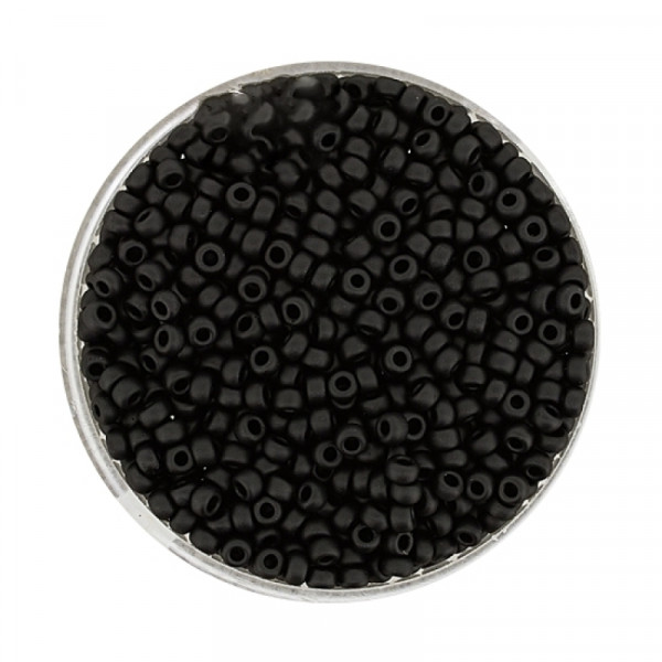 Miyuki Rocailles 2,2 mm - transparent black matt