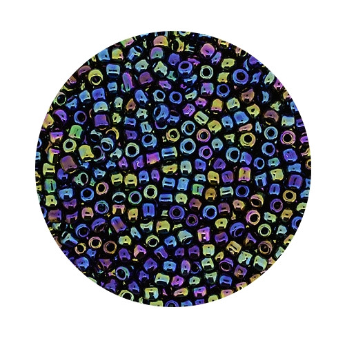 Rocailles aus China, 17gr. Dose, 2,6mm,dunkelblau AB
