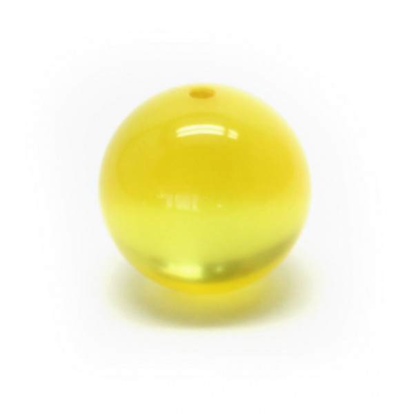 Polaris Rundperle, glänzend, 14 mm, gelb