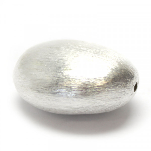 Wisilva Perlen, Oliven, versilbert, gebürstet, 21 mm, 1 Stück