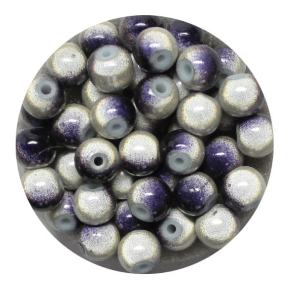 Miracle-Beads Glasperlen, 40 Stck., 6mm, grau