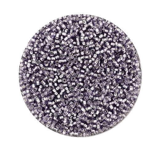 Miyuki-Beads,15/0 (1,5mm),10gr Dose,silverlined violet