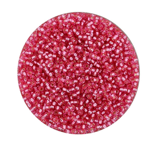 Miyuki-Beads,15/0 (1,5mm),10gr Dose,silverlined pink