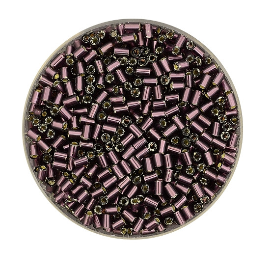 Glasstift, Silbereinzug, 2 mm, 17gr. Dose, lila
