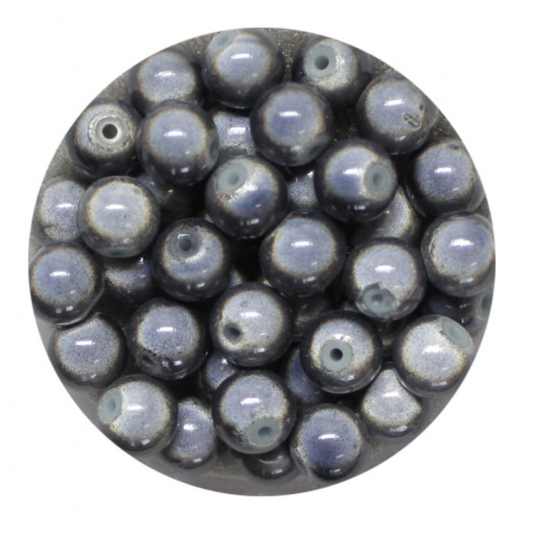 Miracle-Beads Glasperlen, 40 Stck., 6mm, dunkelgrau