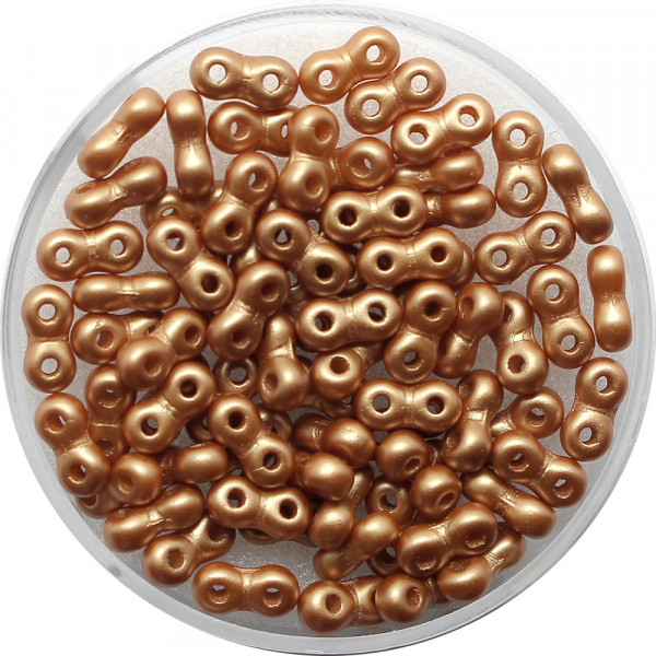 Infinity Beads, 3 x 6 mm, 5,5 g Dose, hellbraun