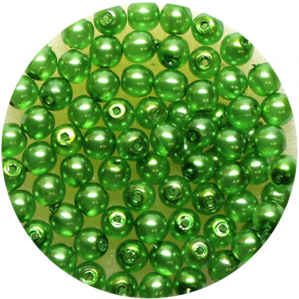 Crystal Pearl Renaissance, 4mm, 75 Stück, grün