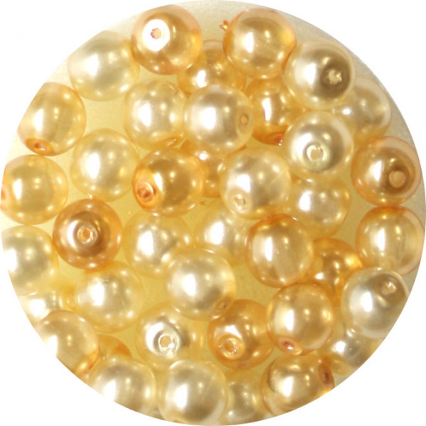 Crystal Pearl Renaissance, 6mm, 40 Stück, kultur-beige