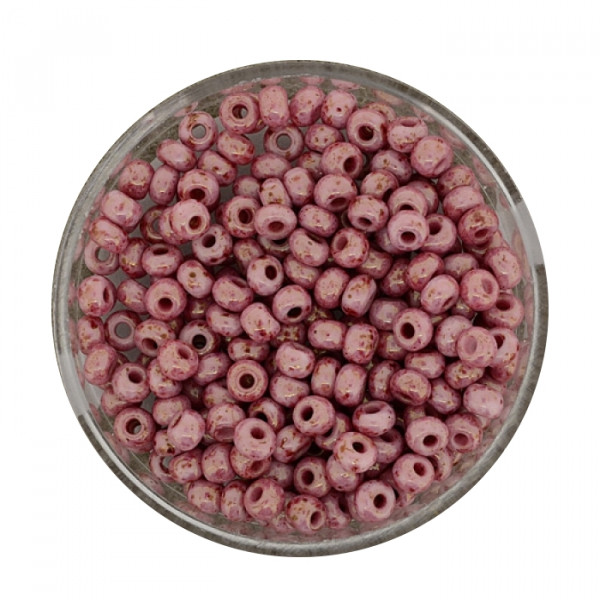 Rocailles, Marmor, 3,5mm, 10gr. Dose, marmor-rot