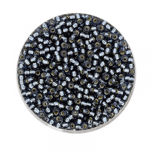 Miyuki Rocailles 2,2 mm - silverlined black diamond