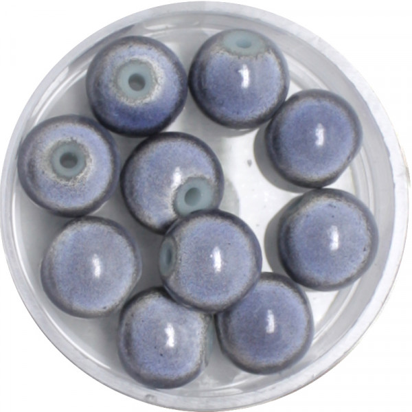 Miracle-Beads Glasperlen, 10 Stck., 10mm, dunkelgrau